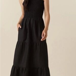 VETTA Strapless Black Maxi Dress